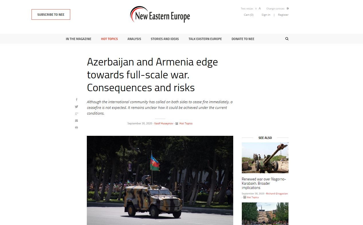 Azerbaijan and Armenia edge towards full-scale war. Consequences and risks