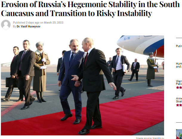 Erosion of Russia’s Hegemonic Stability in the South Caucasus and Transition to Risky Instability