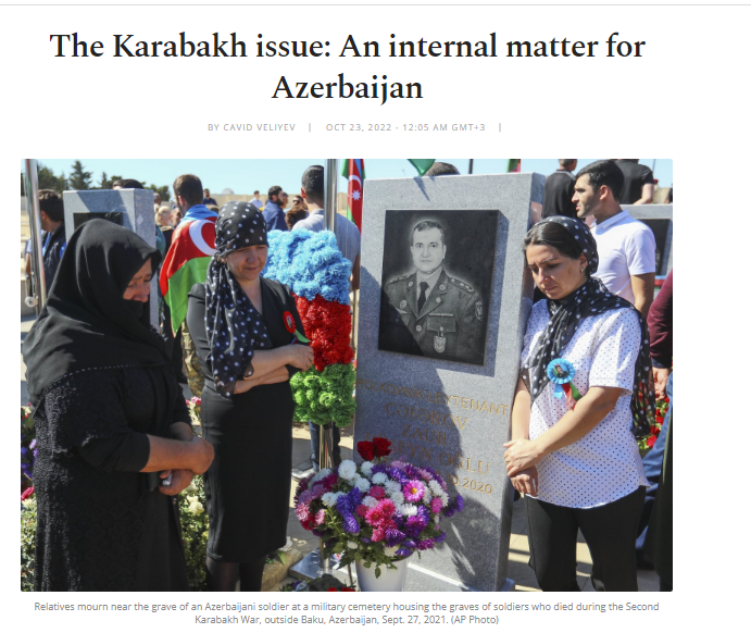 The Karabakh issue: An internal matter for Azerbaijan
