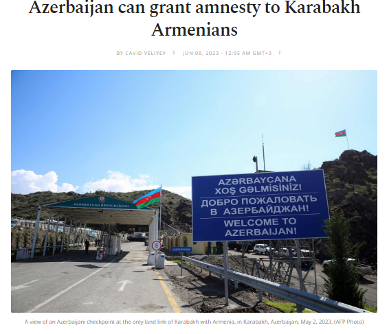 Azerbaijan can grant amnesty to Karabakh Armenians