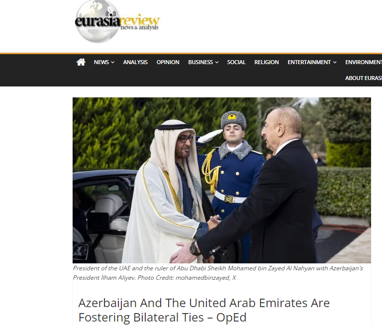 Azerbaijan And The United Arab Emirates Are Fostering Bilateral Ties