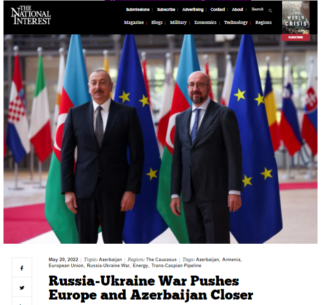 Russia-Ukraine War Pushes Europe and Azerbaijan Closer