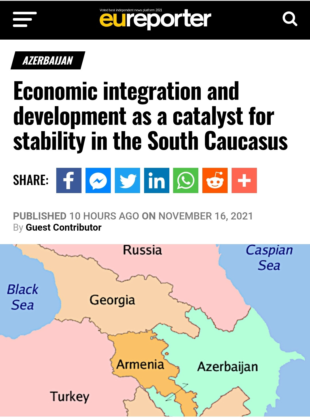 Economic integration and development as a catalyst for stability in the South Caucasus