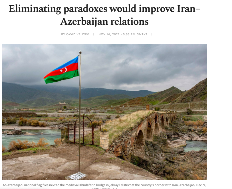 Eliminating paradoxes would improve Iran–Azerbaijan relations