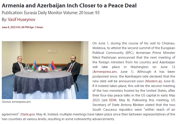 Armenia and Azerbaijan Inch Closer to a Peace Deal
