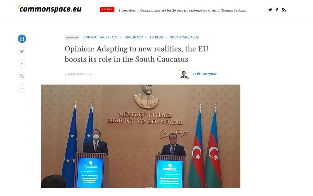 Opinion: Adapting to new realities, the EU boosts its role in the South Caucasus