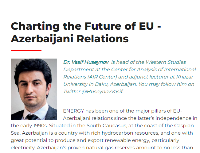 Charting the Future of EU - Azerbaijani Relations