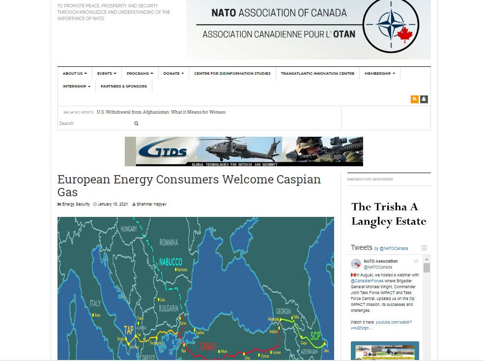 European Energy Consumers Welcome Caspian Gas