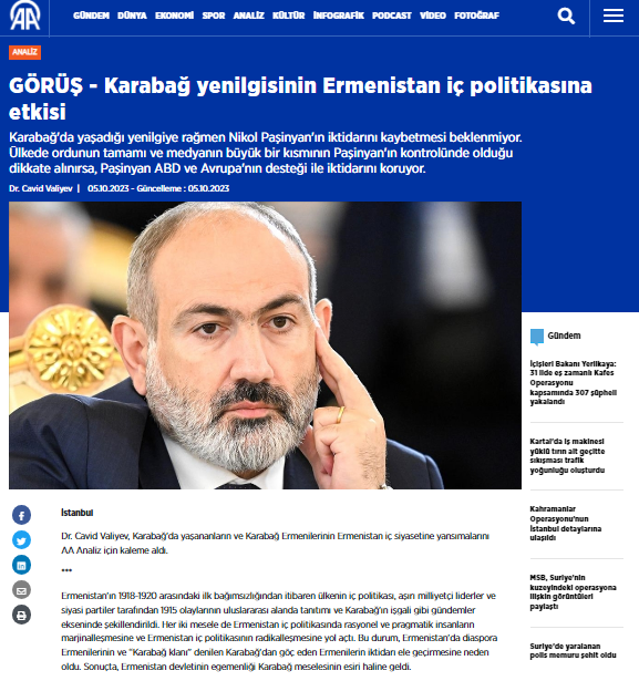 GÖRÜŞ - Karabağ yenilgisinin Ermenistan iç politikasına etkisi