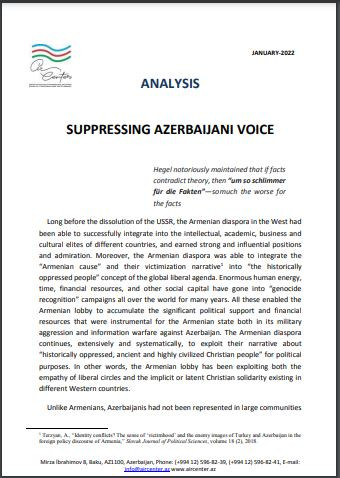 SUPPRESSING AZERBAIJANI VOICE