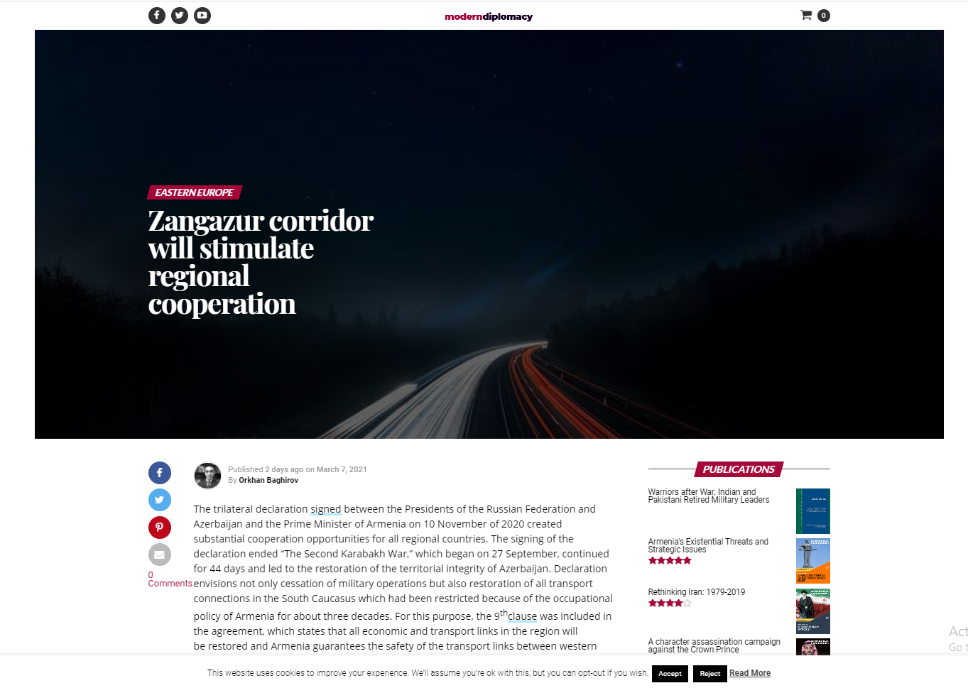 Zangazur corridor will stimulate regional cooperation