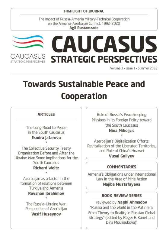 A new issue of the Journal of Caucasus Strategic Perspectives entitled has been released