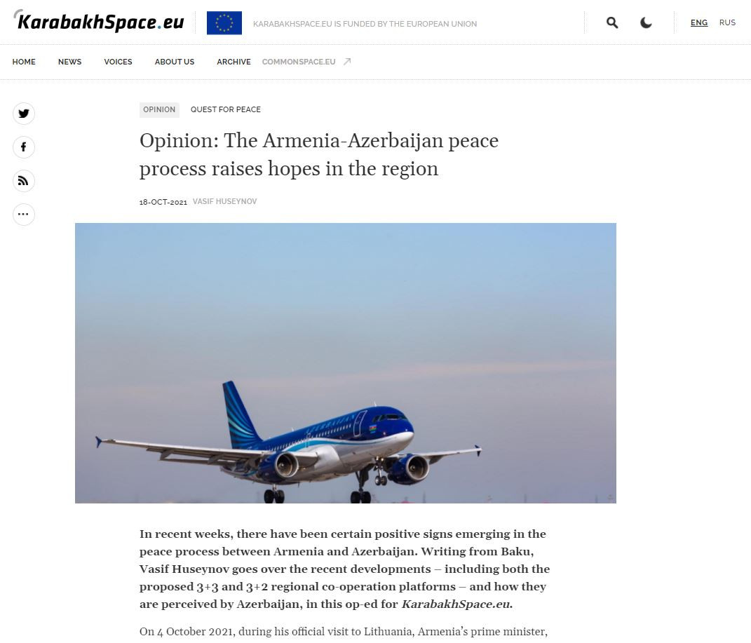 Opinion: The Armenia-Azerbaijan peace process raises hopes in the region