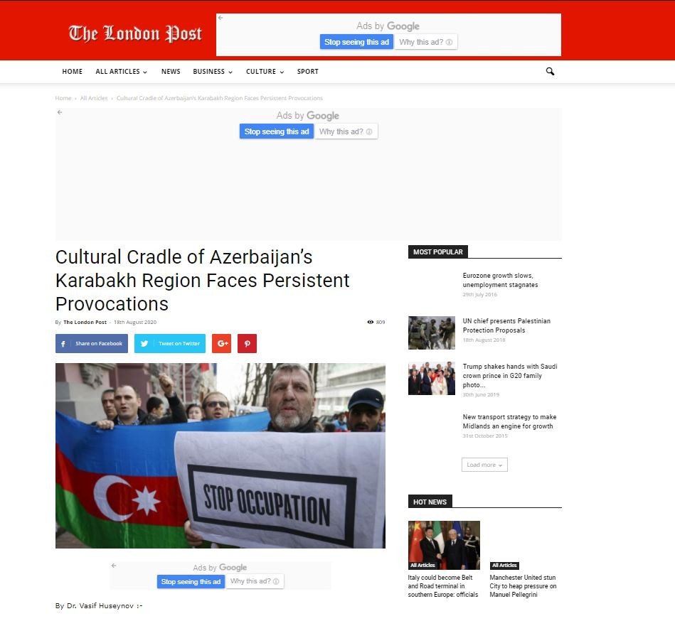 Cultural Cradle of Azerbaijan’s Karabakh Region Faces Persistent Provocations