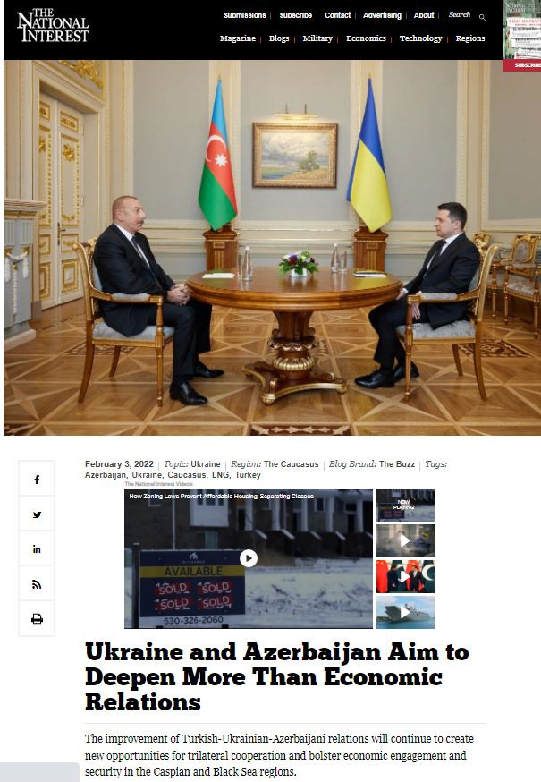 Ukraine and Azerbaijan Aim to Deepen More Than Economic Relations
