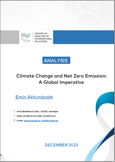 Climate Change and Net Zero Emission: A Global Imperative