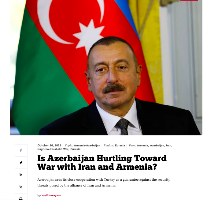 Is Azerbaijan Hurtling Toward War with Iran and Armenia?