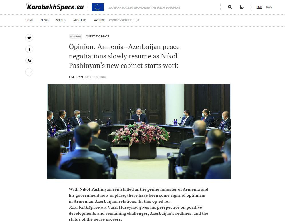 Armenia–Azerbaijan peace negotiations slowly resume as Nikol Pashinyan’s new cabinet starts work