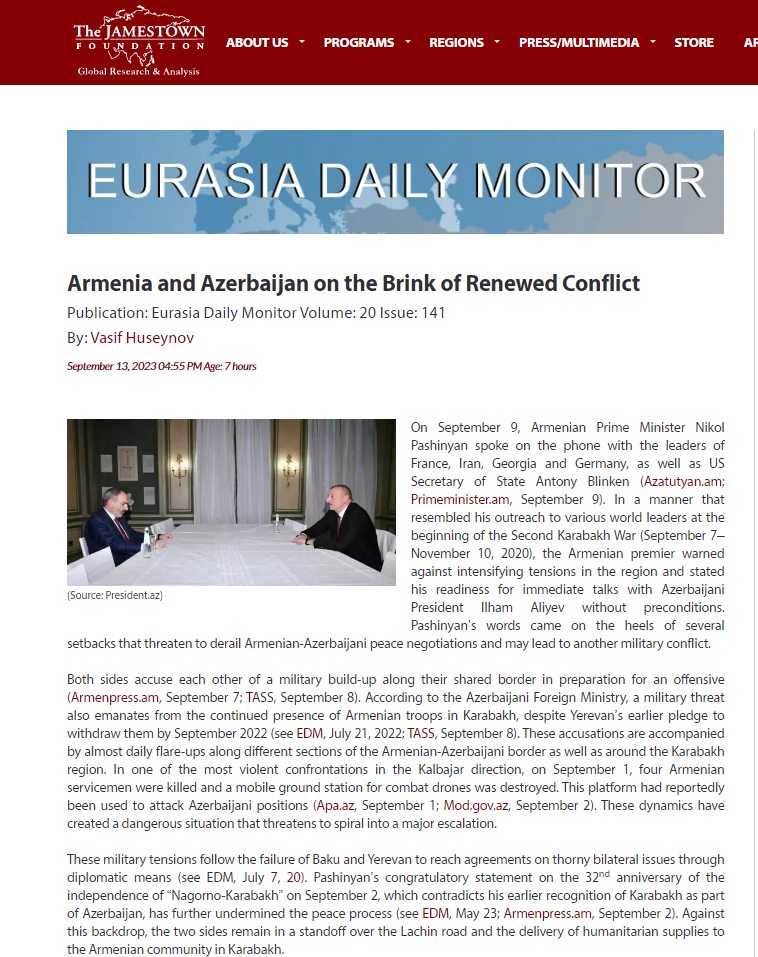Armenia and Azerbaijan on the Brink of Renewed Conflict