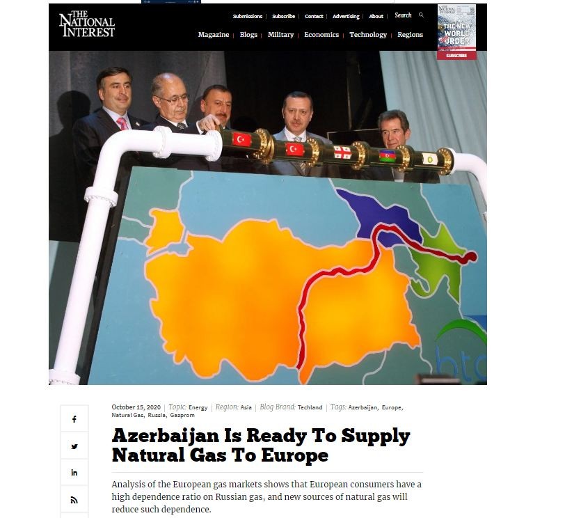 Azerbaijan Is Ready To Supply Natural Gas To Europe