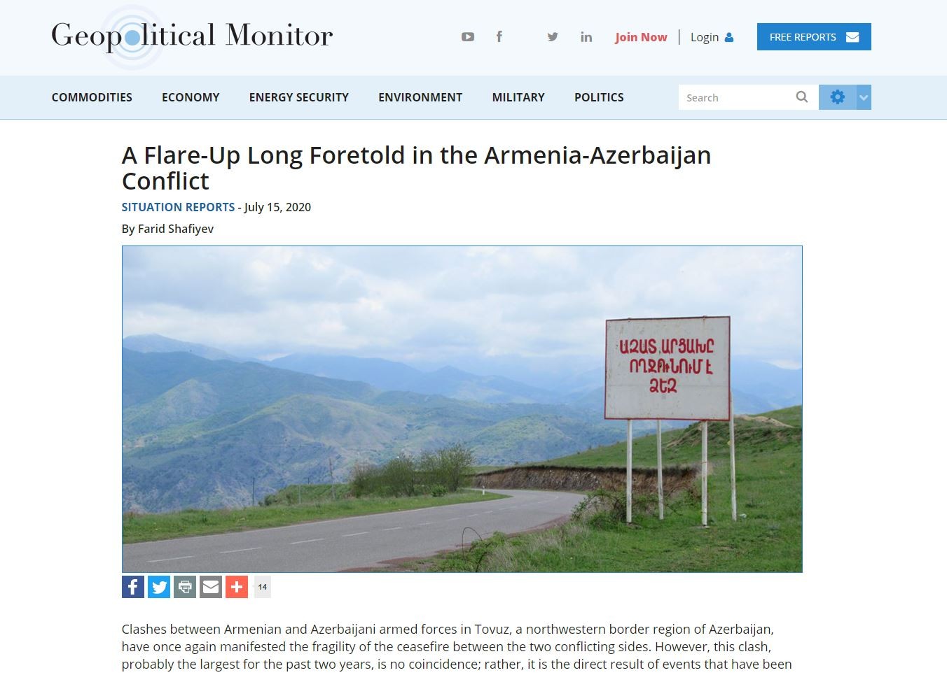 A Flare-Up Long Foretold in the Armenia-Azerbaijan Conflict