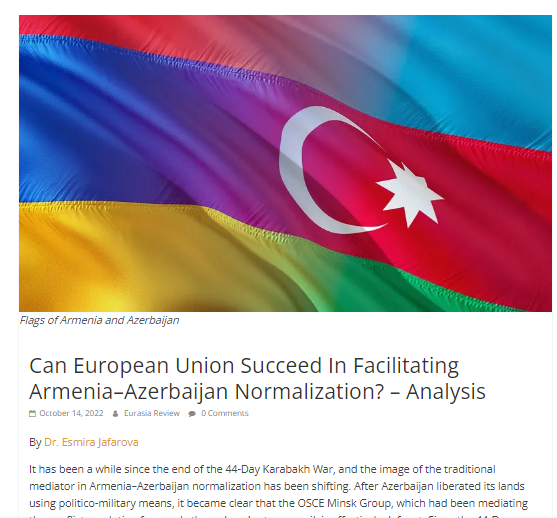 Can European Union Succeed In Facilitating Armenia–Azerbaijan Normalization? – Analysis