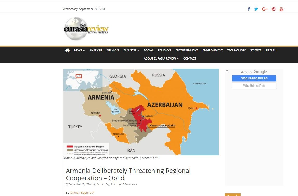 Armenia Deliberately Threatening Regional Cooperation – OpEd