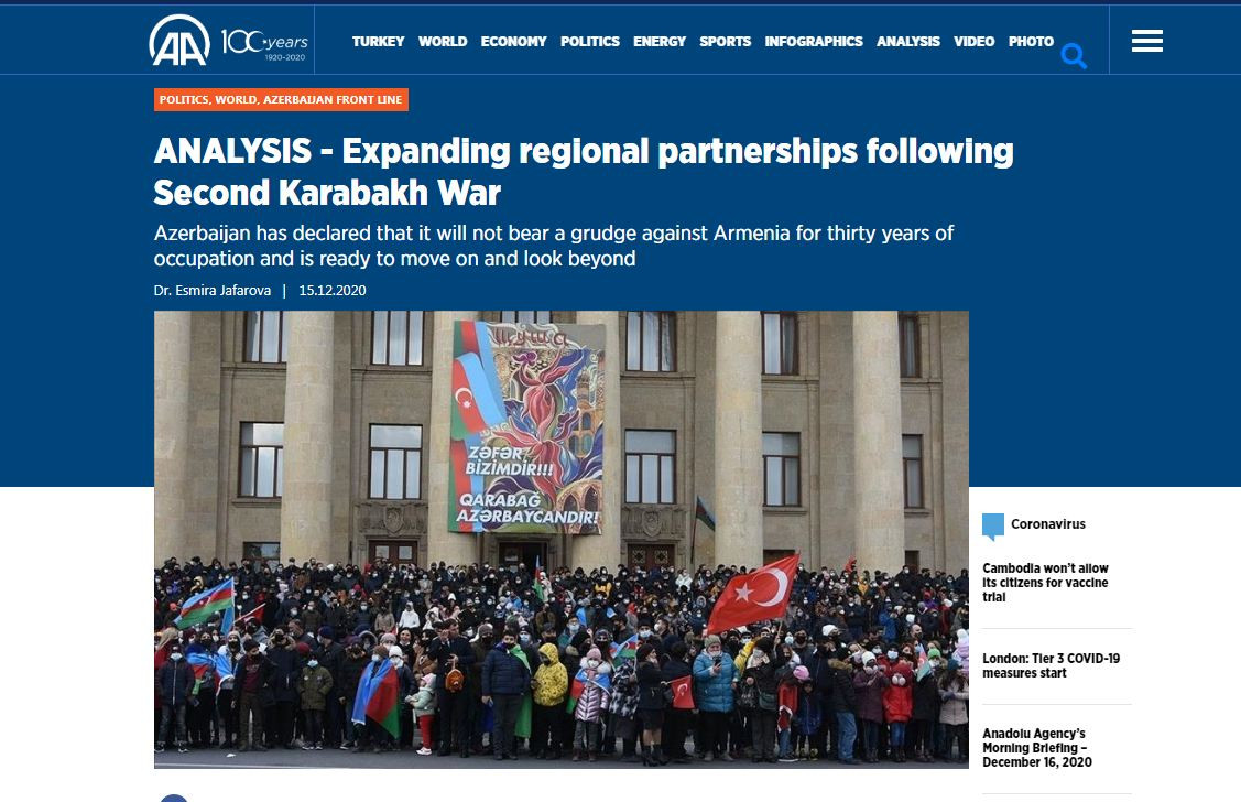 ANALYSIS - Expanding regional partnerships following Second Karabakh War