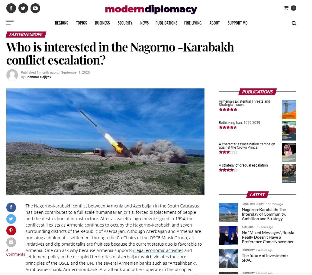 Who is interested in the Nagorno -Karabakh conflict escalation?