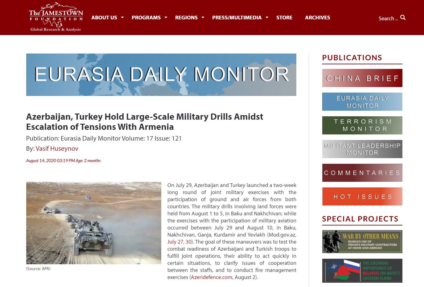 Azerbaijan, Turkey Hold Large-Scale Military Drills Amidst Escalation of Tensions With Armenia